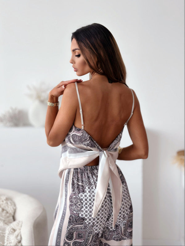 Bohemian Style Giselle-Inspired Two-Piece Outfit Set