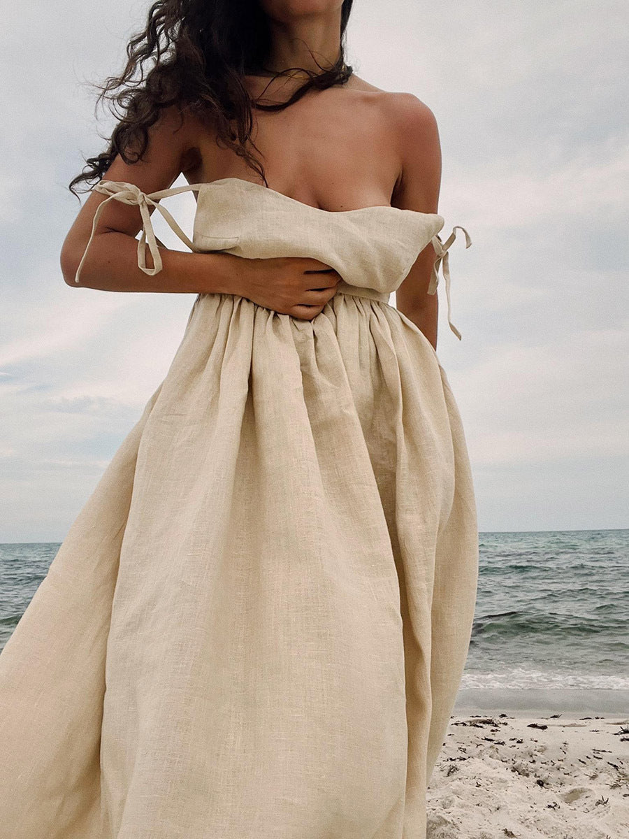 Cotton Maxi Dress with Long Straps for Comfortable Everyday Wear