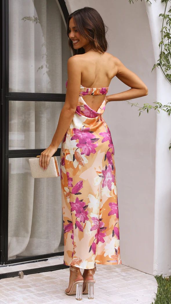 Satin Long Dress with Folded Neckline - Elegant and Versatile