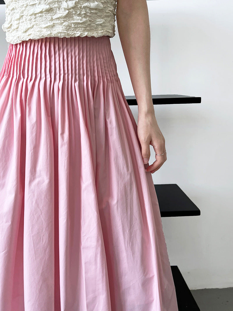 High-Waisted Midi Skirt with Flattering Fit and Versatile Style
