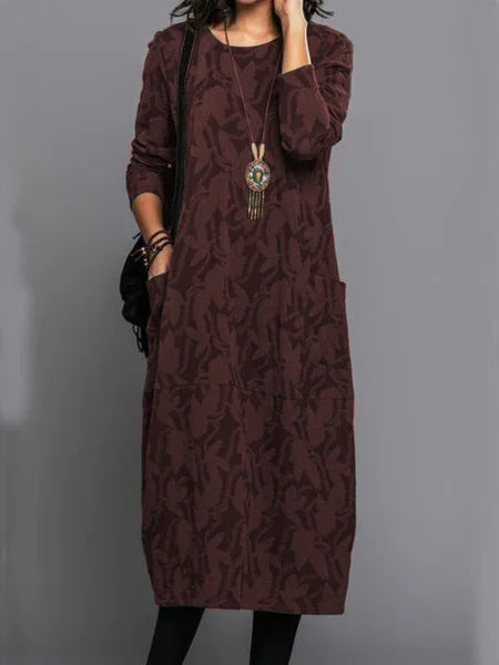 Bohemian Long Dress with Flowing Silhouette and Elegant Design
