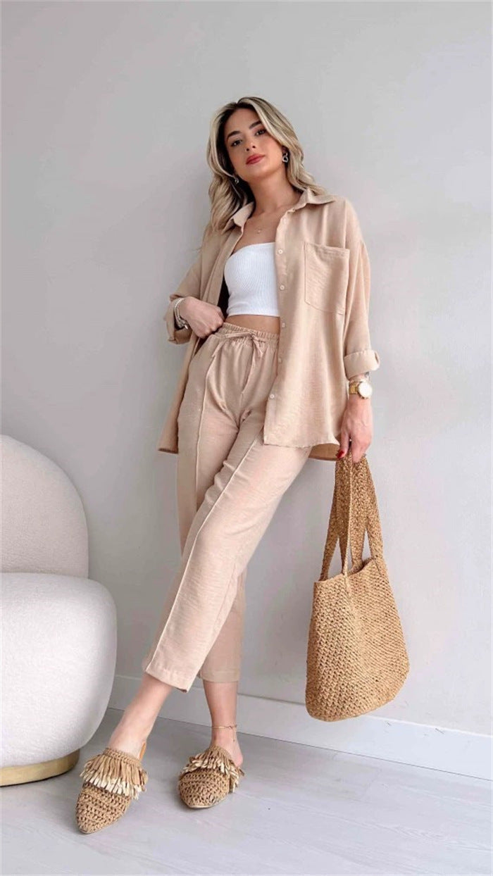 Spring Floral Shirt and Trouser Set for Stylish Outfits