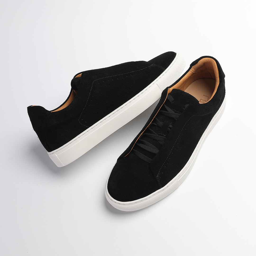 Men’s Black Suede Low Sneakers