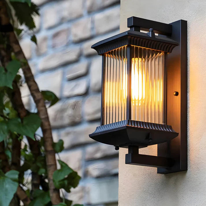 LED Outdoor Wall Light - IP65 Waterproof, Dimmable, Matte Black