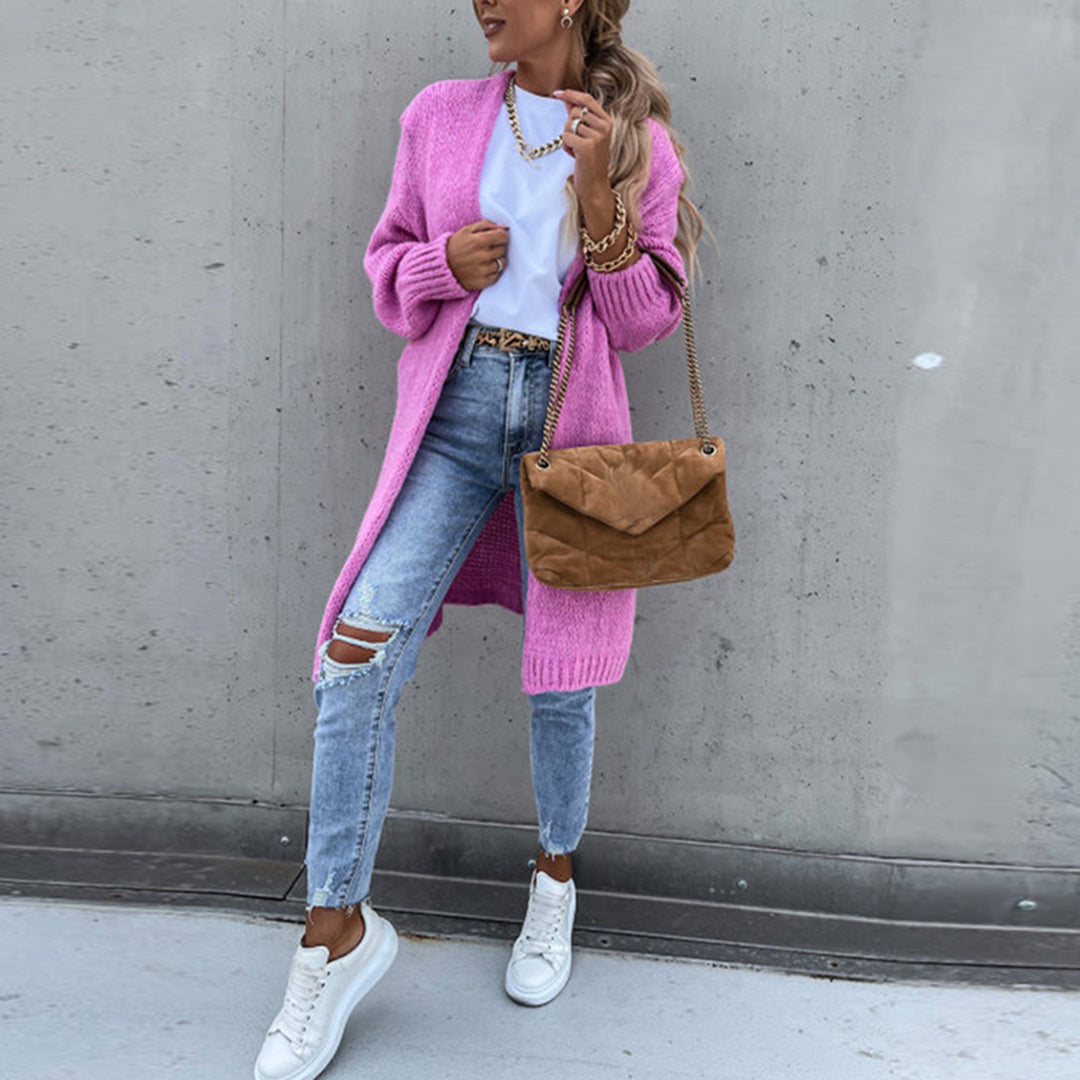 Women's Classic Long Knit Cardigan – Versatile All-Season Layer
