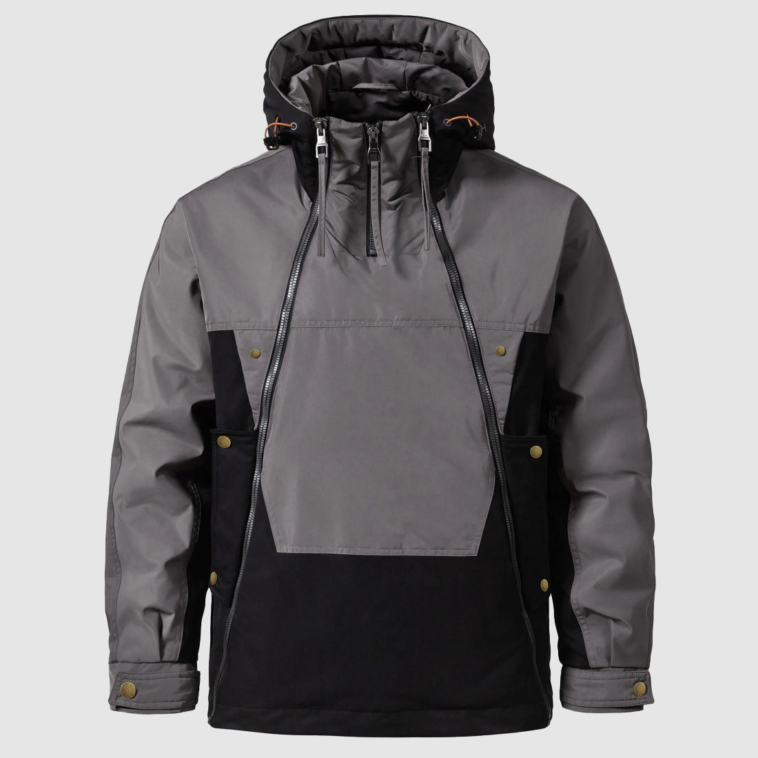 Men's Anorak: Waterproof Shell and Colour-Block Panels