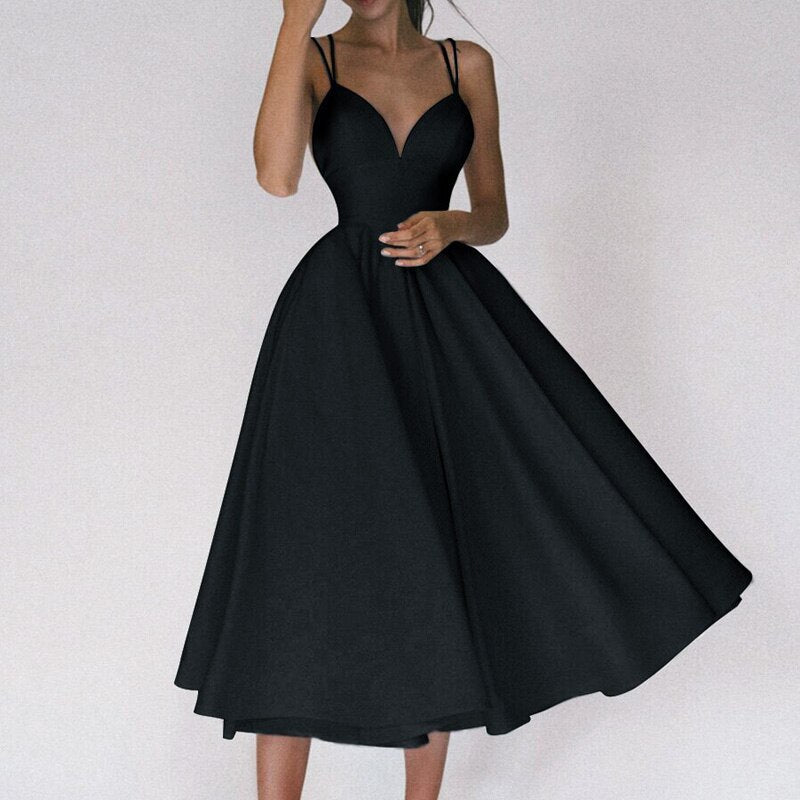 V-Neck Fluid Dress for Effortless Style and Comfort