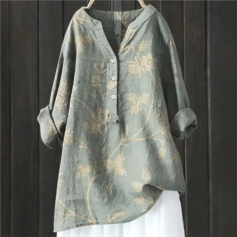 Floral Print Casual Blouse for Everyday Wear