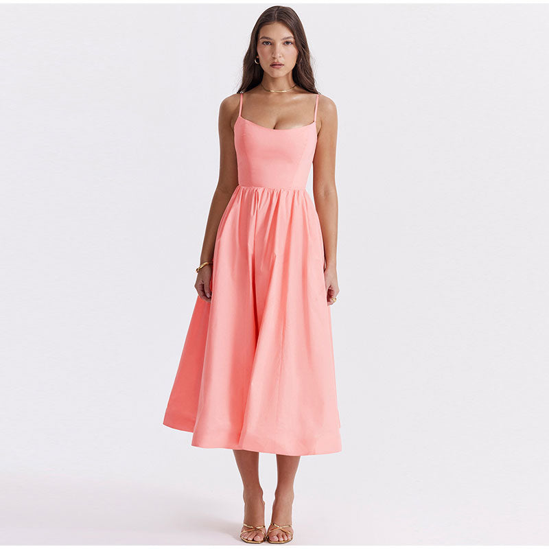 Girls' Elegant Princess Dress with Sparkling Details and Flare Skirt