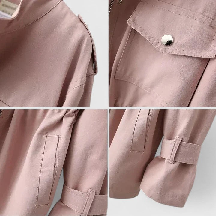 Utility Jacket with Drawstring Waist