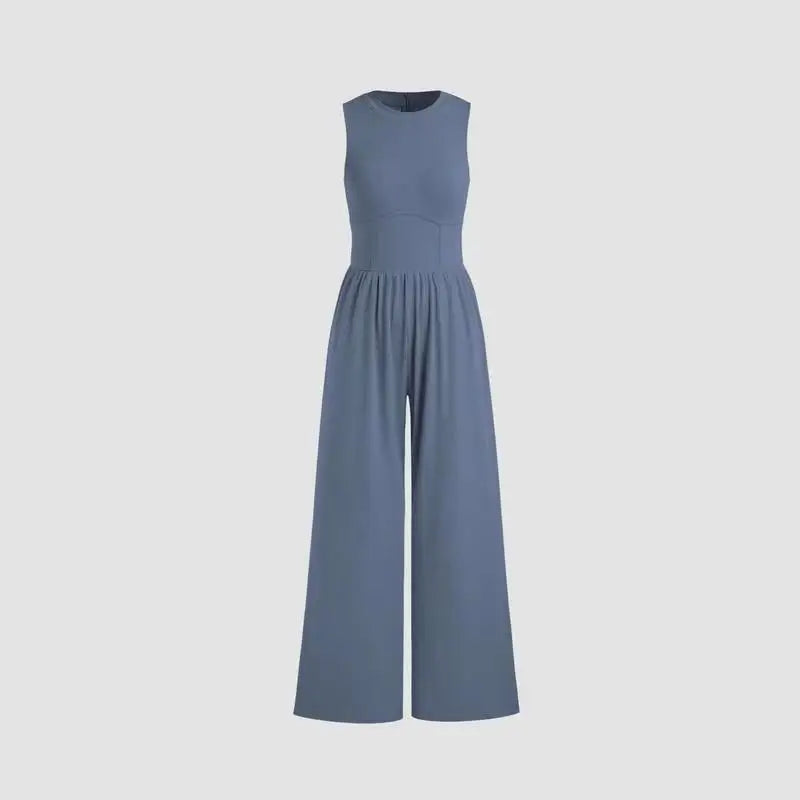 High-Waisted Casual Summer Jumpsuit for Comfortable Style