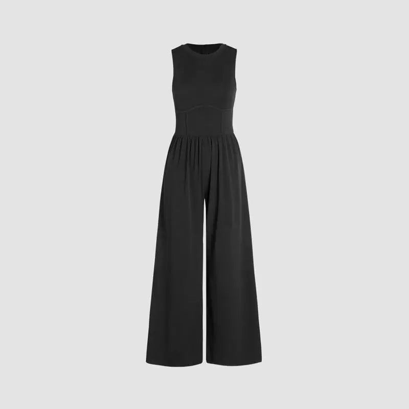 High-Waisted Casual Summer Jumpsuit for Comfortable Style