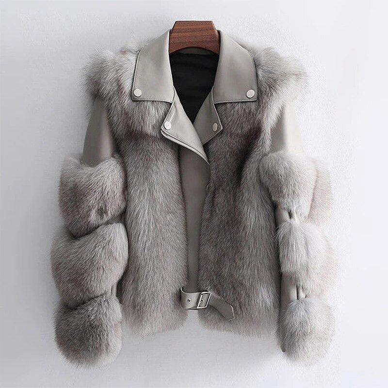 Arctic Leather Jacket with Fur Trim for Ultimate Warmth and Style