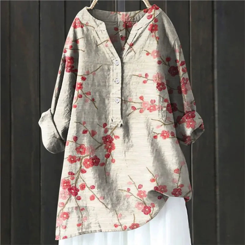 Floral Print Casual Blouse for Everyday Wear