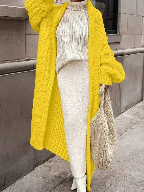 Cozy Knit Bianca Cardigan with Pockets and Button Closure