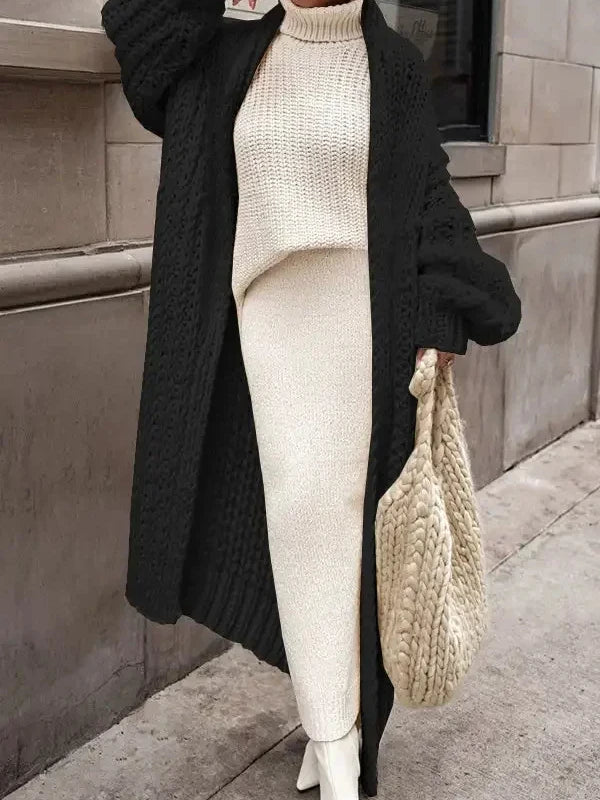 Cozy Knit Bianca Cardigan with Pockets and Button Closure