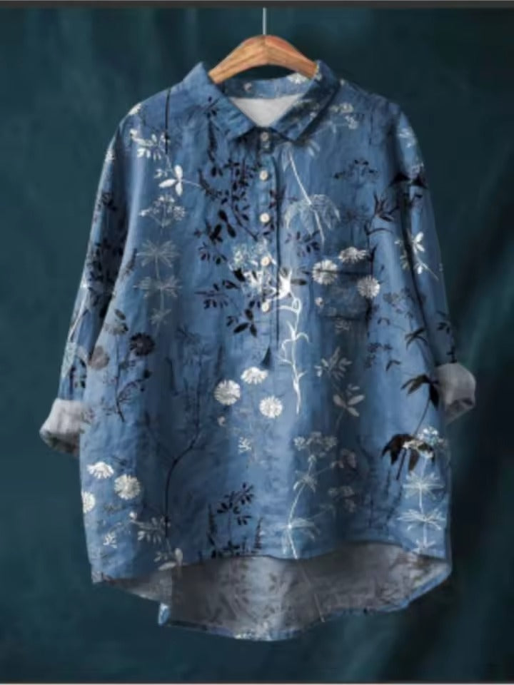 Floral Print Blouse with Elegant Design and Comfortable Fit