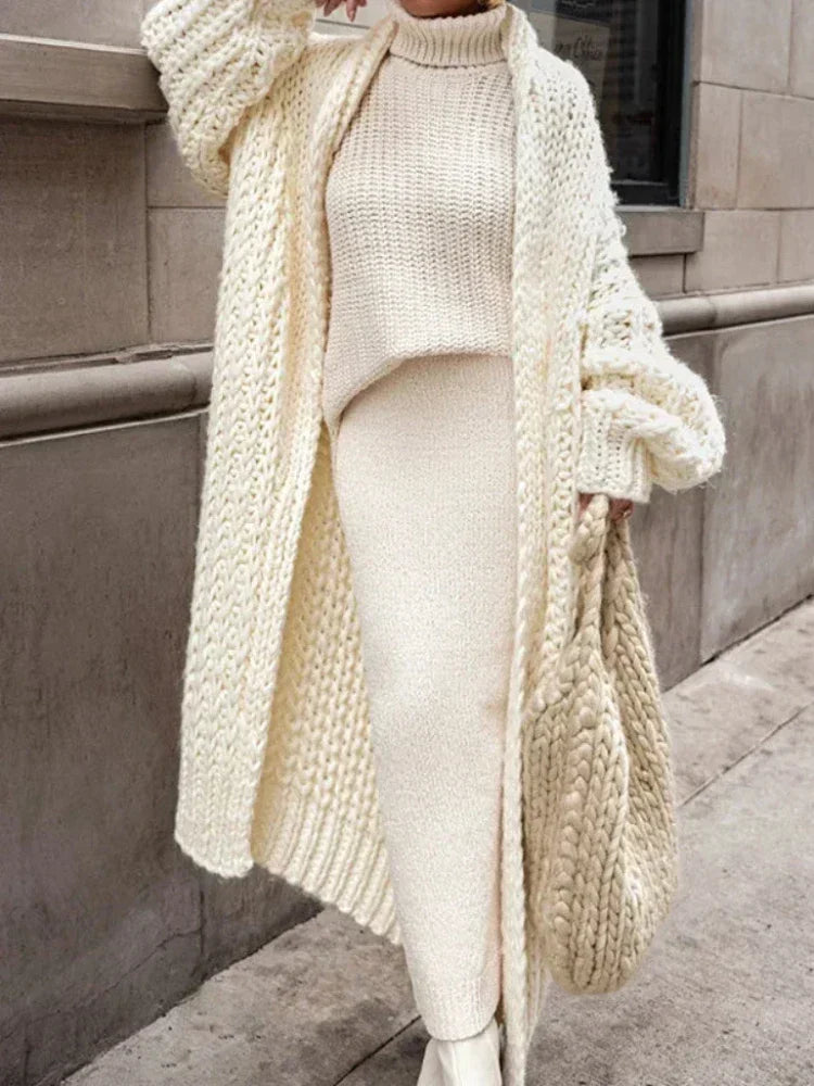 Cozy Knit Bianca Cardigan with Pockets and Button Closure