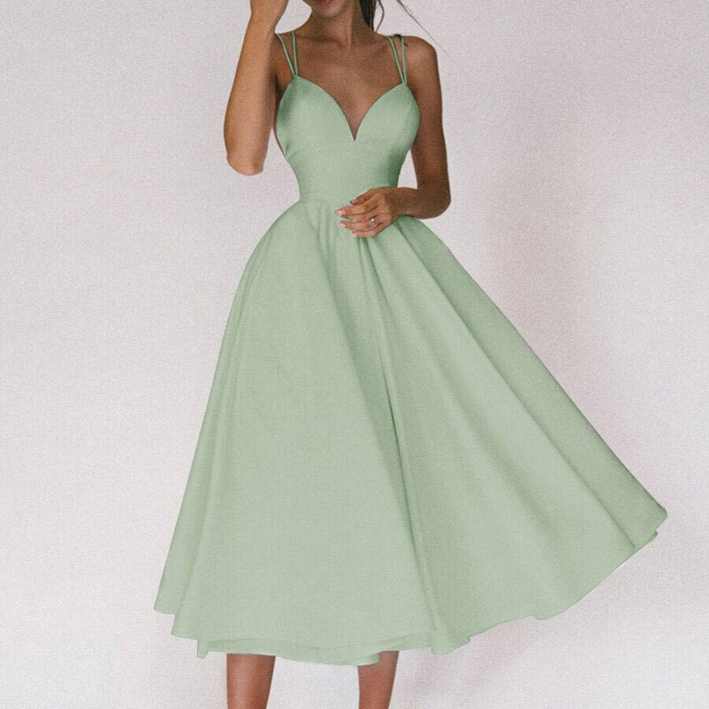 V-Neck Fluid Dress for Effortless Style and Comfort