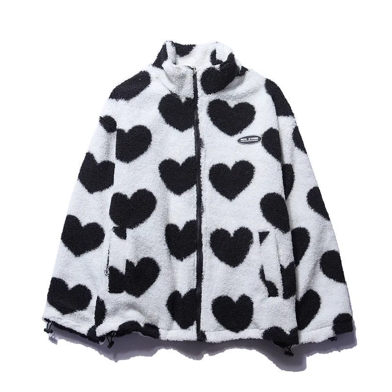 Reversible Heart Print Coat - Exclusive Collection