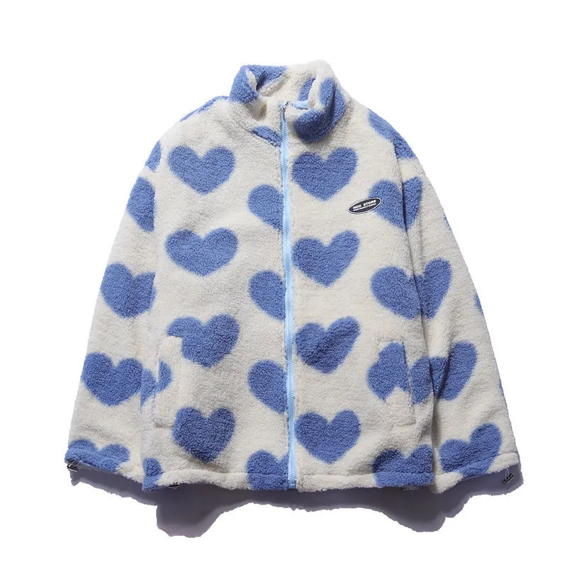 Reversible Heart Print Coat - Exclusive Collection