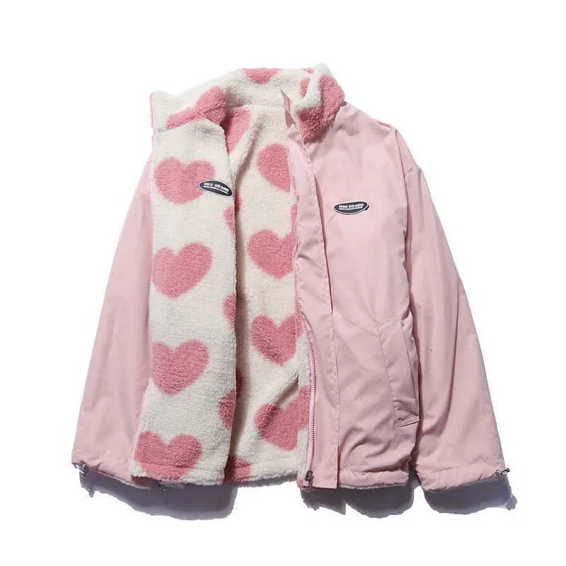 Reversible Heart Print Coat - Exclusive Collection