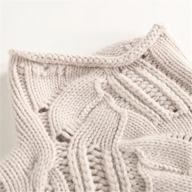 Cozy Knit Sweater for Women Classic Cable Pullover