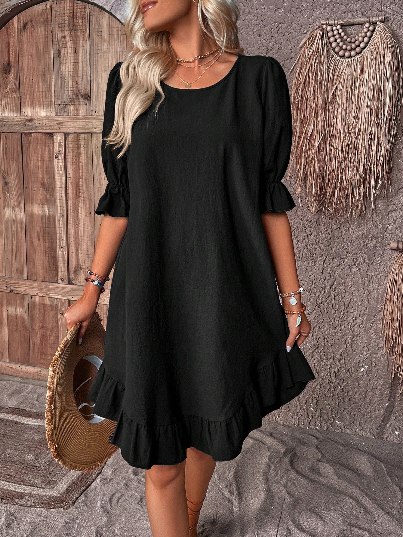 Ruffled Short Dress for Effortless Summer Style