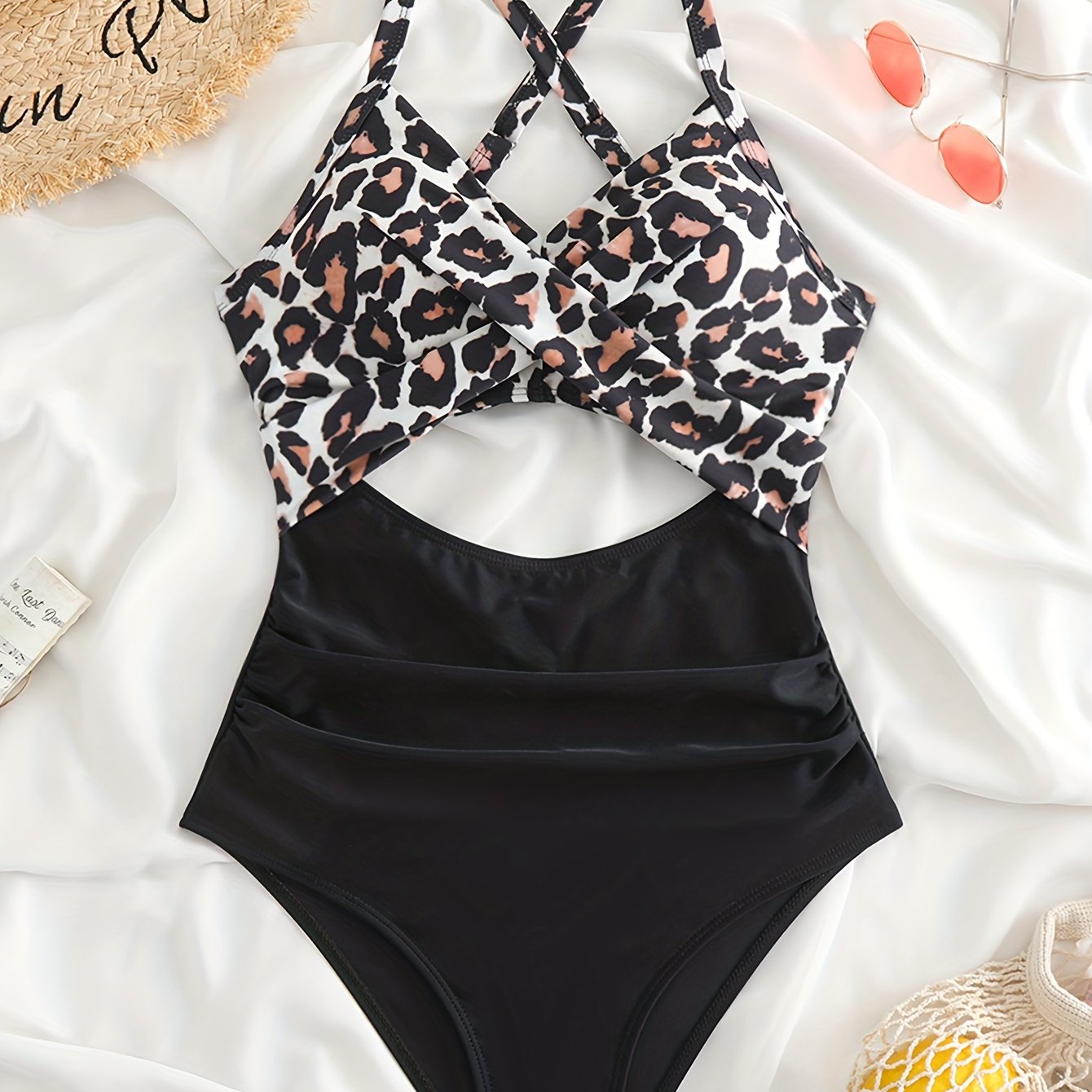 Twist Front Swimsuit with Cutout Detail