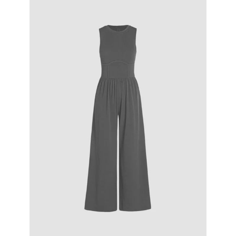 High-Waisted Casual Summer Jumpsuit for Comfortable Style