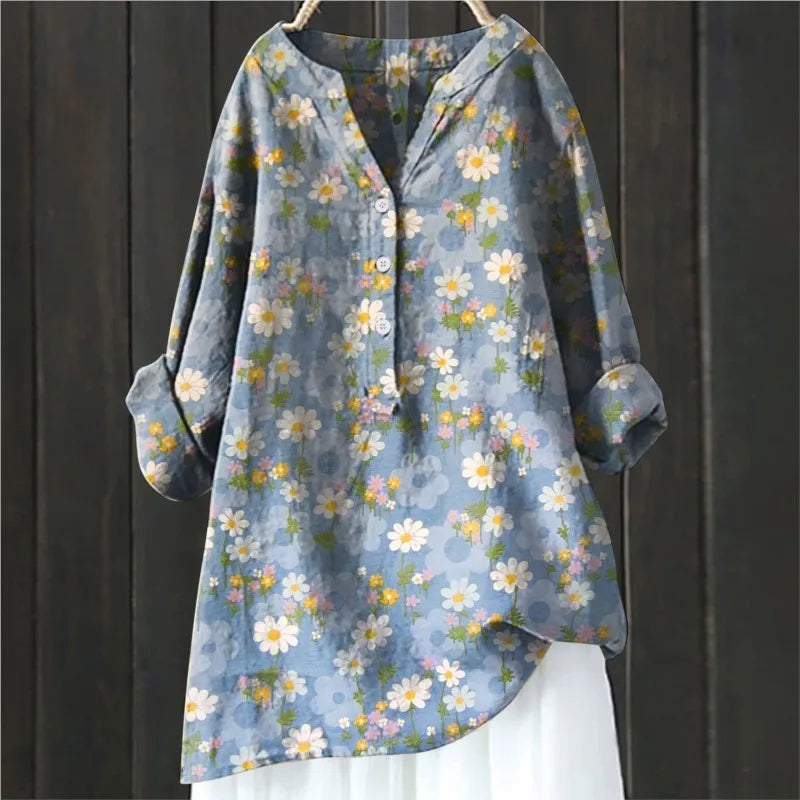 Floral Print Casual Blouse for Everyday Wear