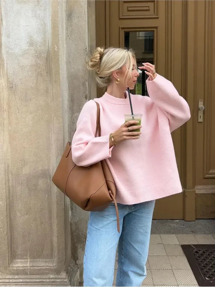 Pink Lightweight Sweater – Soft, Comfortable Knit