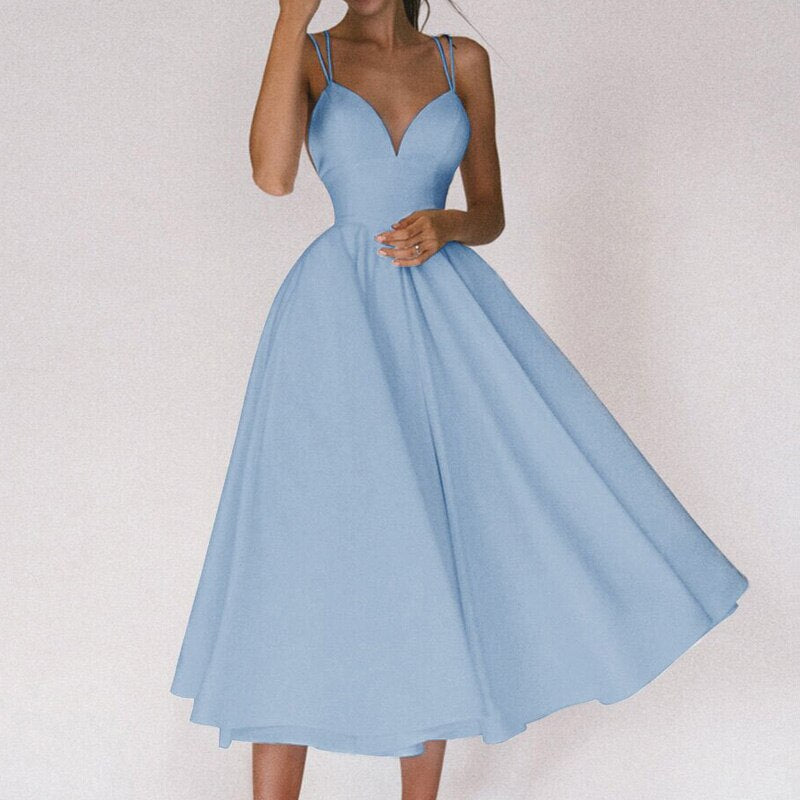 V-Neck Fluid Dress for Effortless Style and Comfort