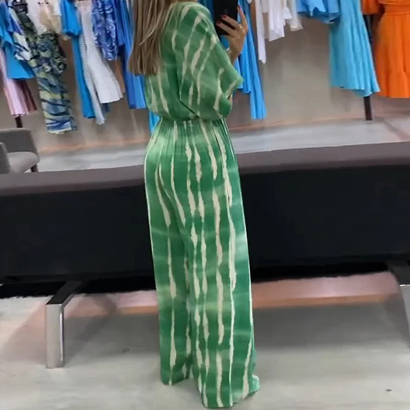 Chic Jade Green Jumpsuit with Flattering Fit and Comfortable Design