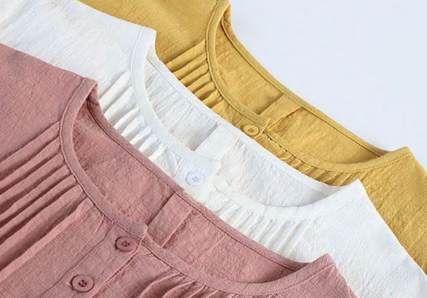 Cotton Blouse with Elegant Design and Comfortable Fit