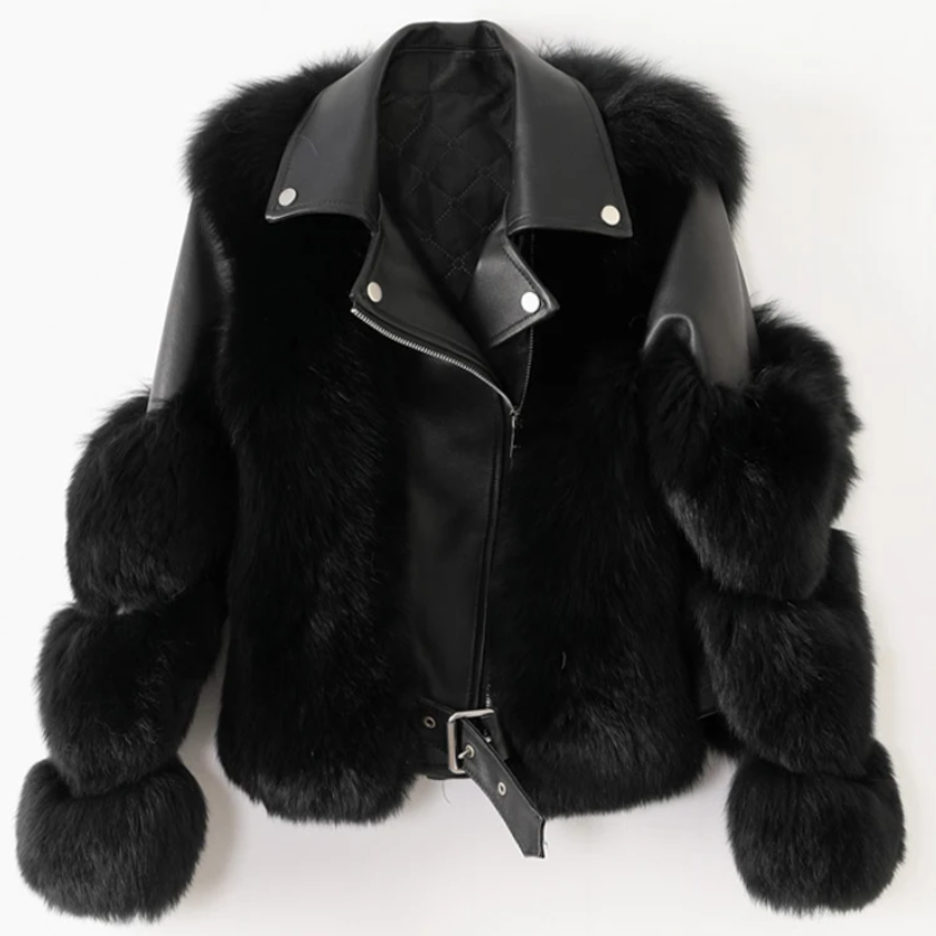 Arctic Leather Jacket with Fur Trim for Ultimate Warmth and Style