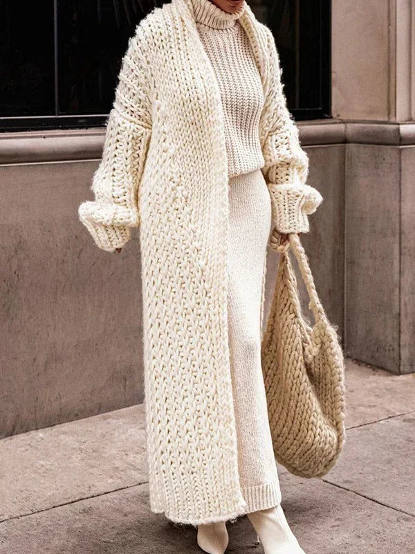 Cozy Knit Bianca Cardigan with Pockets and Button Closure