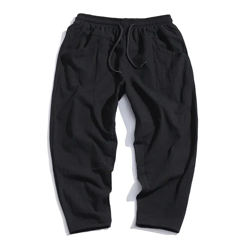 Kyoto Linen Cropped Pants for Men – Lightweight & Breathable