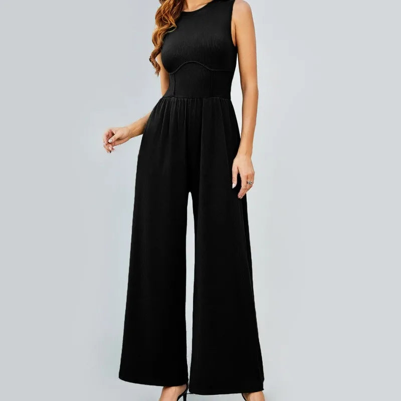 High-Waisted Casual Summer Jumpsuit for Comfortable Style