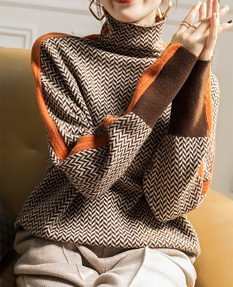 Renee High Neck Printed Blouse for Stylish Comfort