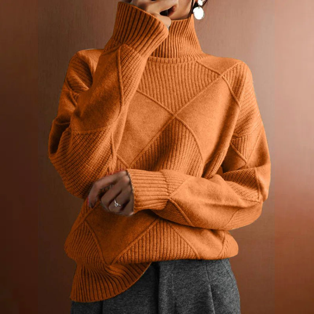 Structured High Neck Sweater for Comfortable Layering