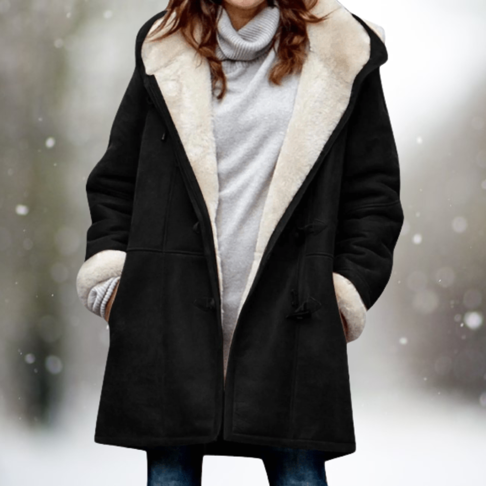 Premium Suede Fleece Hooded Jacket – Warm & Stylish