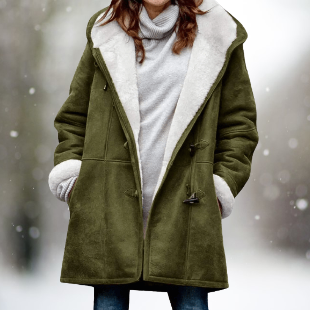 Premium Suede Fleece Hooded Jacket – Warm & Stylish