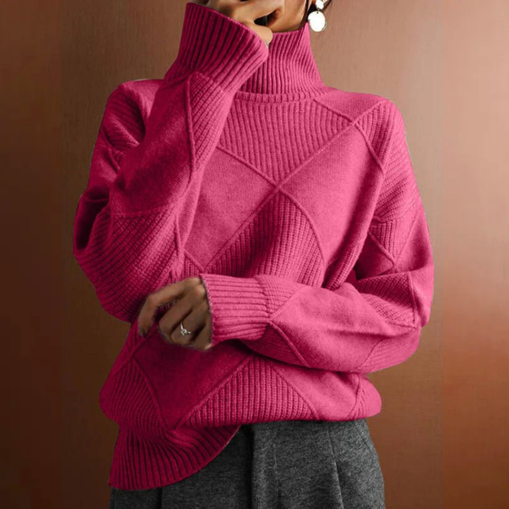 Structured High Neck Sweater for Comfortable Layering