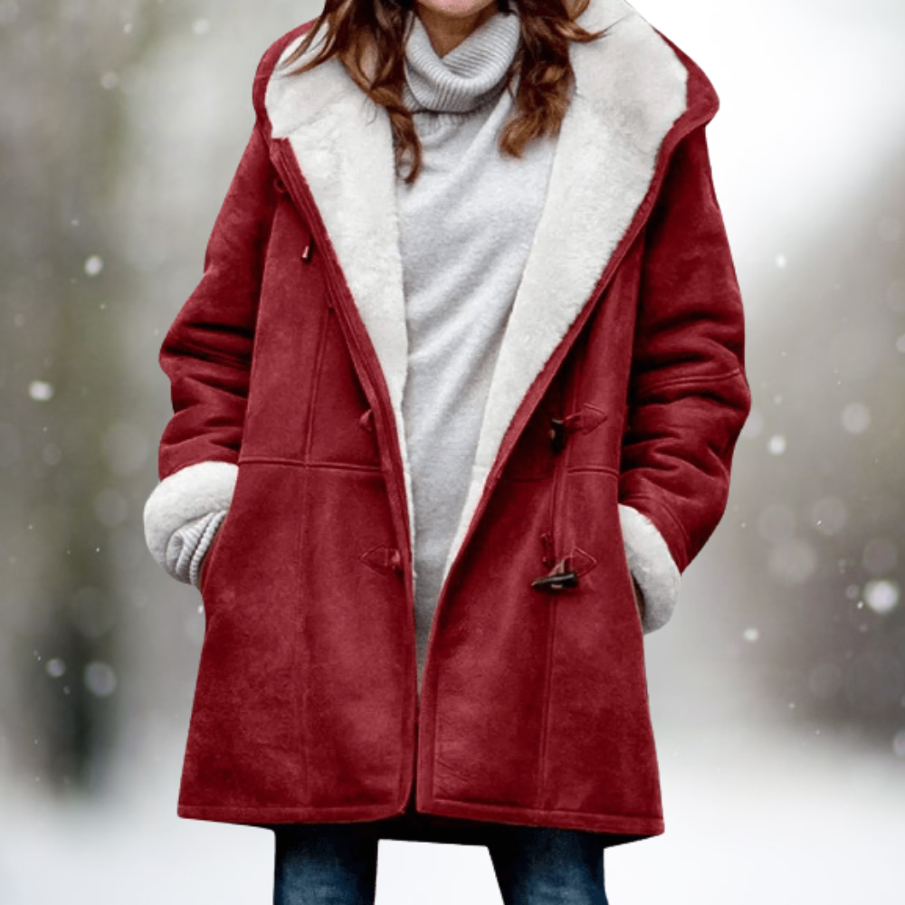 Premium Suede Fleece Hooded Jacket – Warm & Stylish