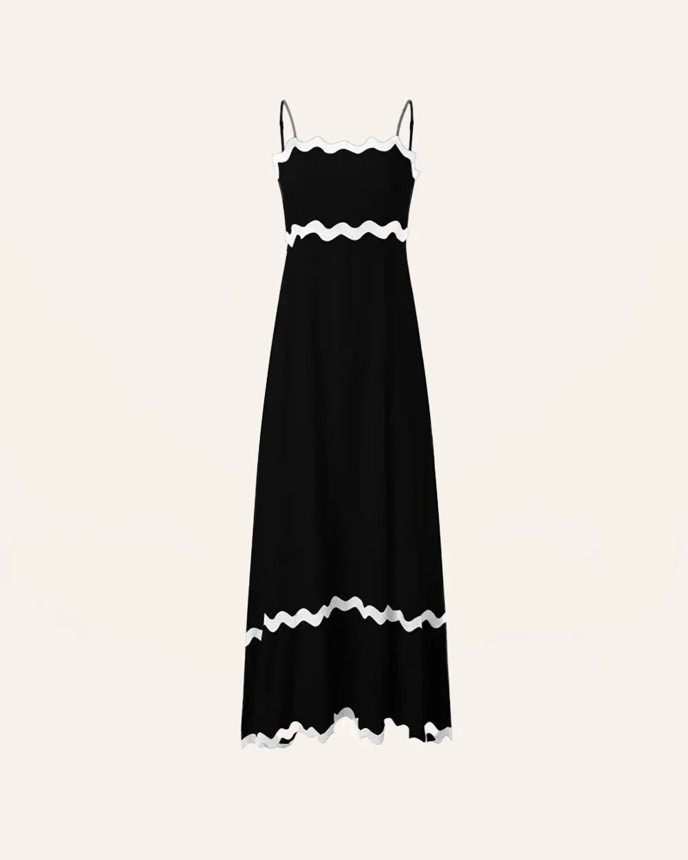 Elegant Contrast Long Capri Dress for Stylish Summer Wear