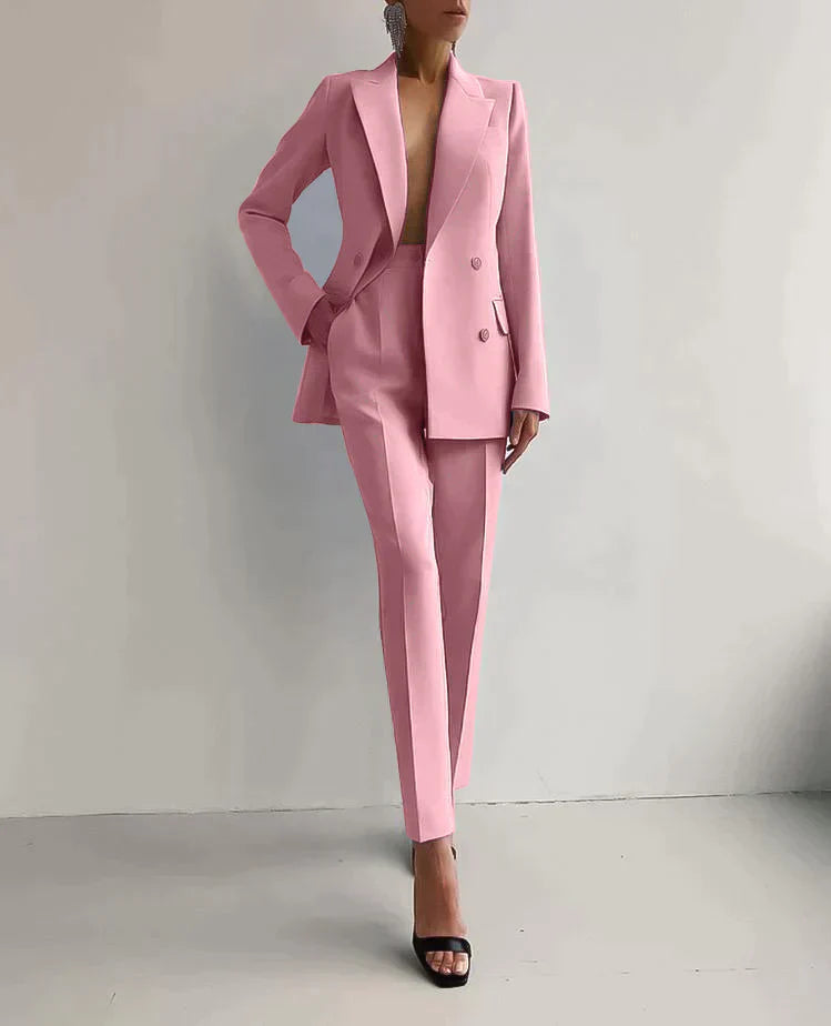 Women's Stylish Blazer and Trousers Set