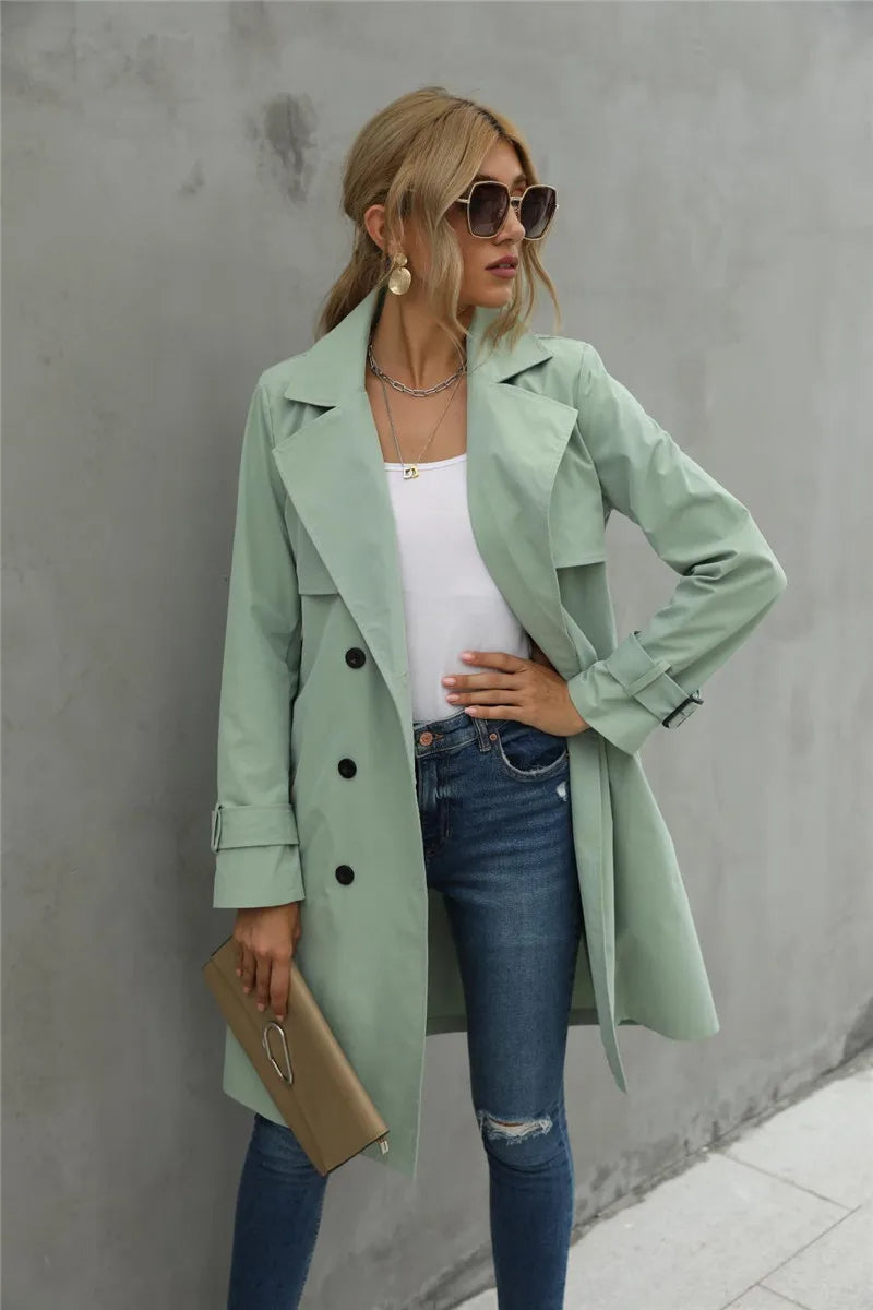 Women's Classic Elisa Trench Coat - Timeless Style & Comfort