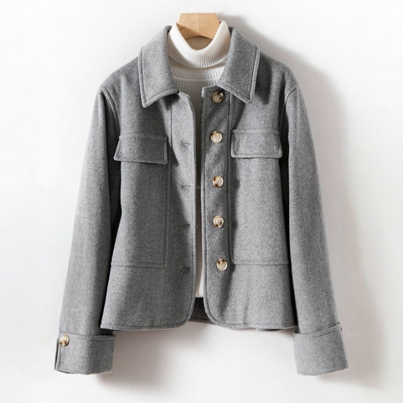 Women's Wool Jacket - Cozy Tailored Winter Coat