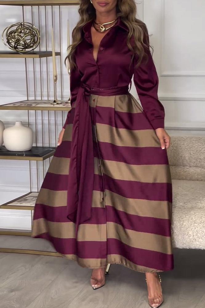 Elegant Two-Piece Effect Dress in Vienna Style